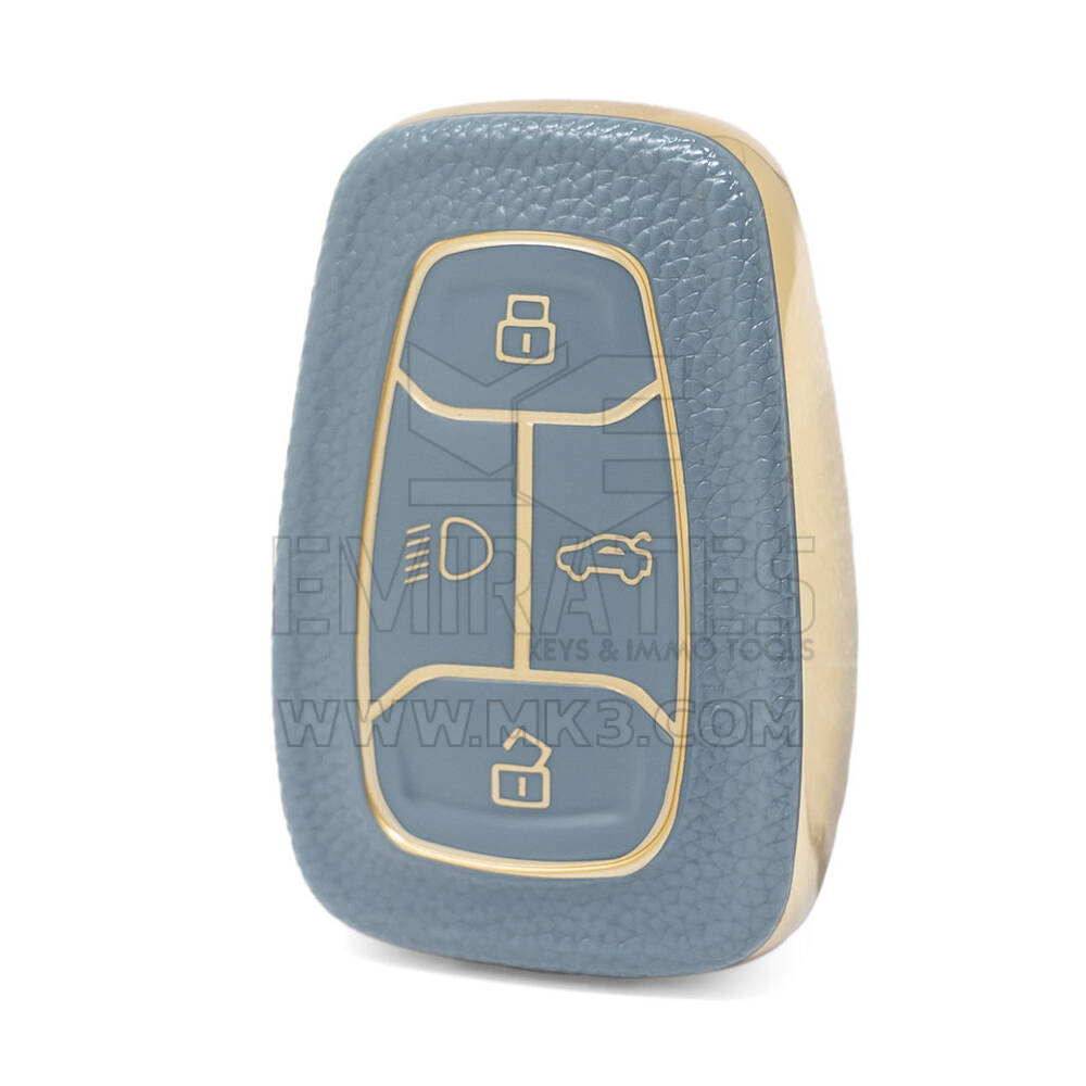 Nano Funda de cuero dorado de alta calidad para mando a distancia TATA, 4 botones, Color gris, TATA-A13J