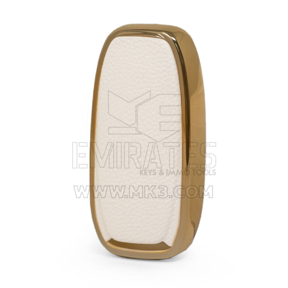 Nano Leather Cover For Audi Remote Key 3B White Audi-A13J | MK3