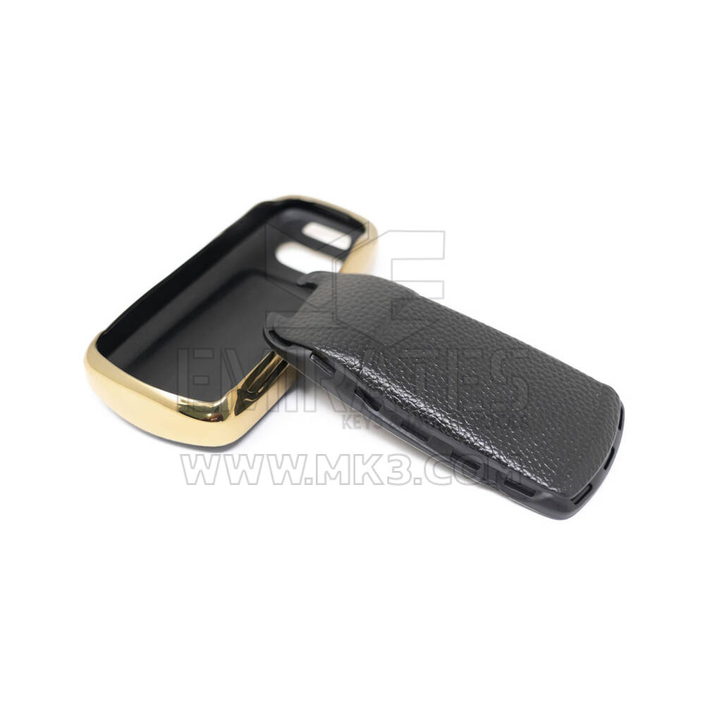 New Aftermarket Nano High Quality Gold Leather Cover For Audi Remote Key 3 Buttons Black Color Audi-B13J | Emirates Keys