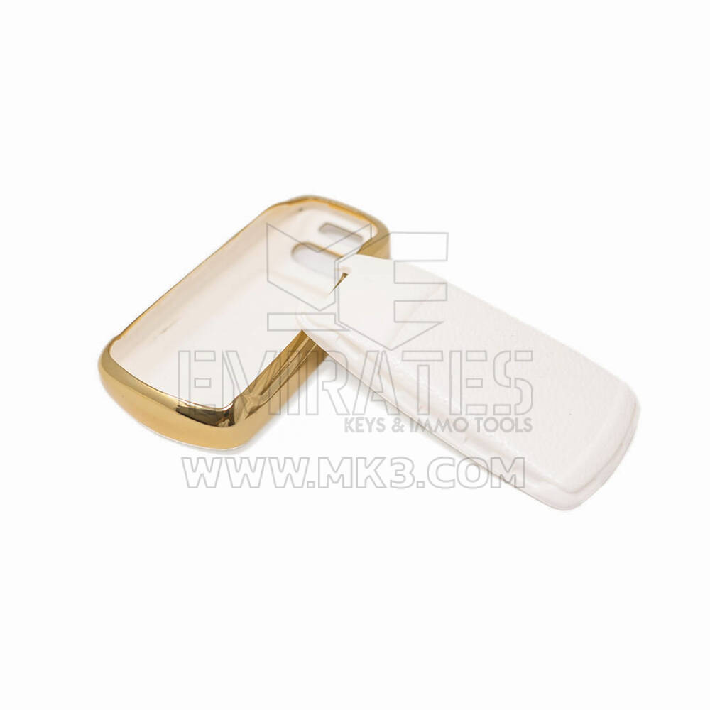 New Aftermarket Nano High Quality Gold Leather Cover For Audi Remote Key 3 Buttons White Color Audi-B13J | Emirates Keys