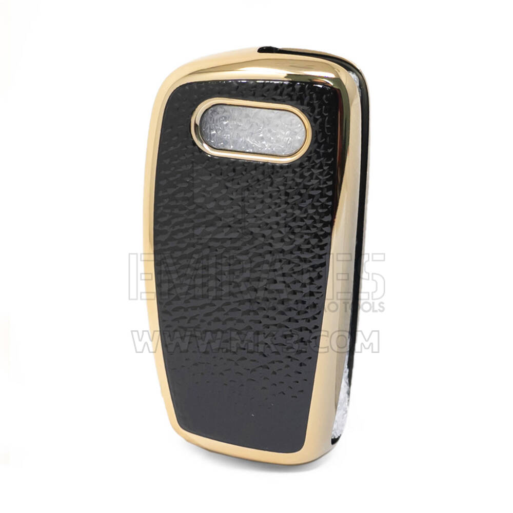 Cover in pelle Nano Gold Audi Flip Key 3B Nera Audi-C13J | MK3