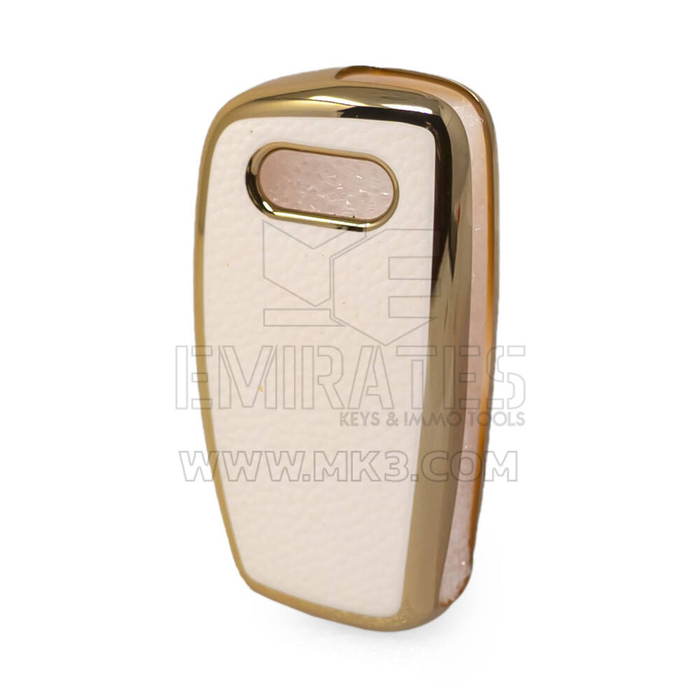 Кожаный чехол Nano Gold Audi Flip Key 3B Белый Audi-C13J | МК3