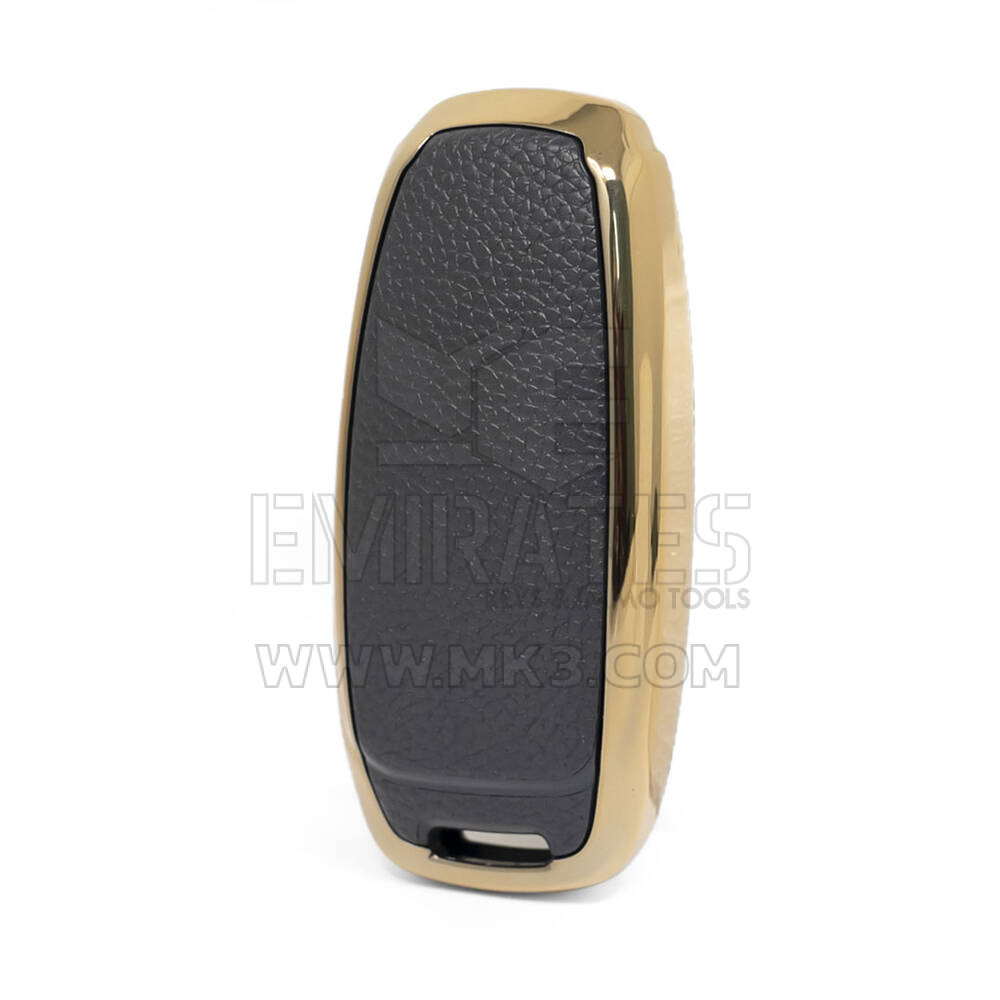 Nano Gold Leather Cover Audi Remote Key 3B Black Audi-D13J | MK3