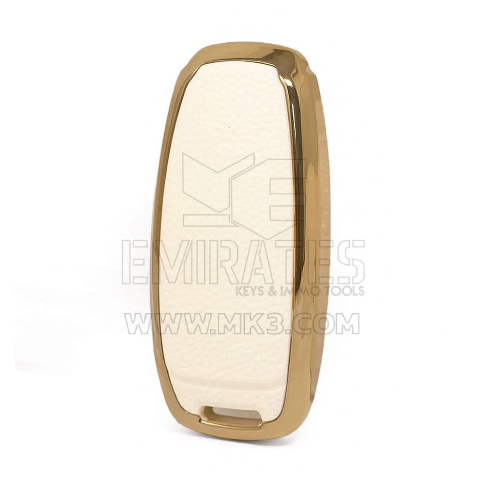 Capa de couro Nano Gold Audi Remote Key 3B Branco Audi-D13J | MK3