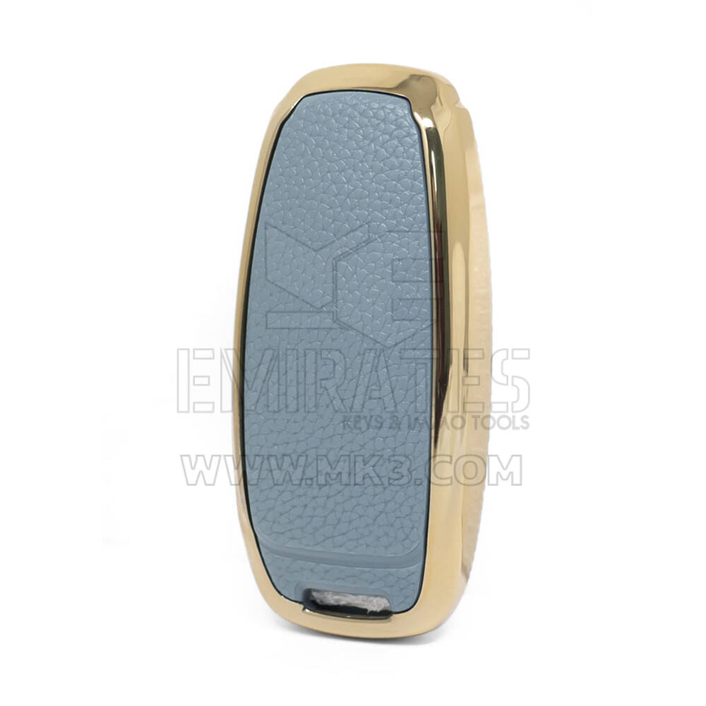 Nano Gold Leather Cover Audi Remote Key 3B Gray Audi-D13J | MK3