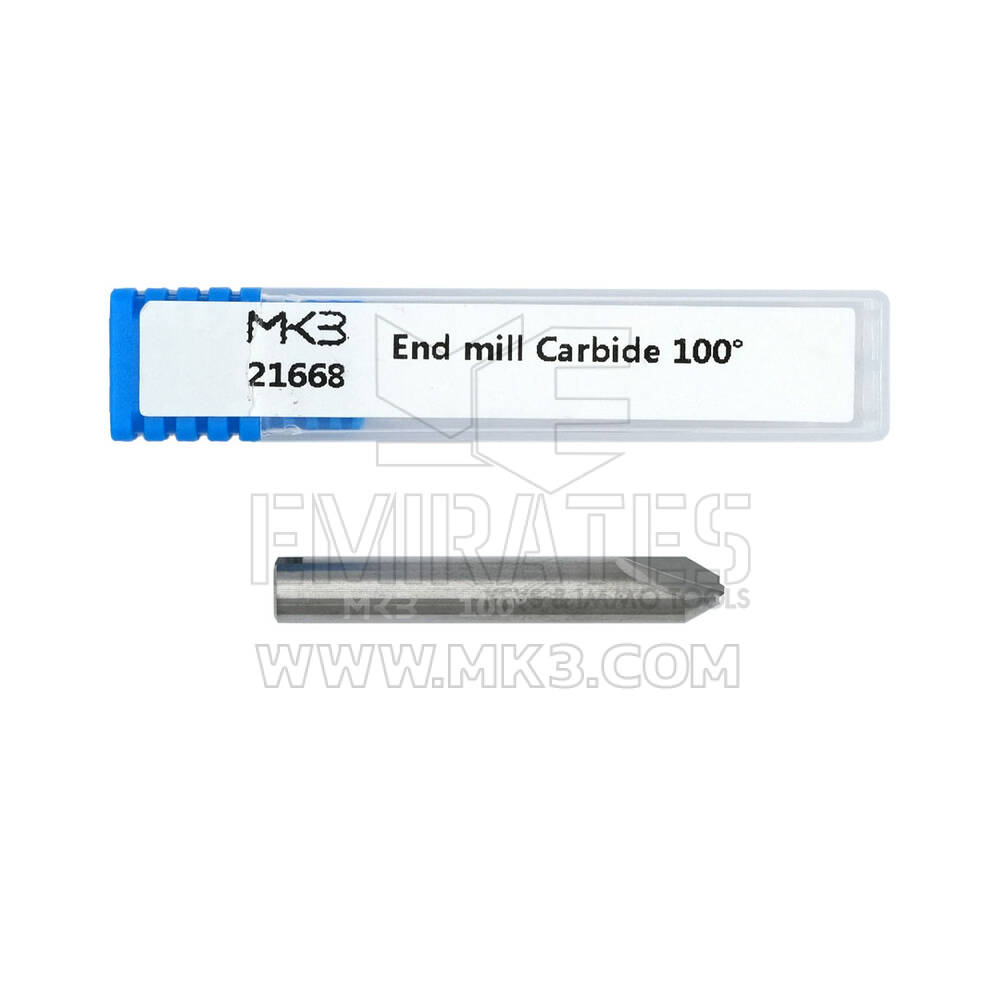 End Mill Cutter F27W carbide φ2.8x100°xD6x40x1T