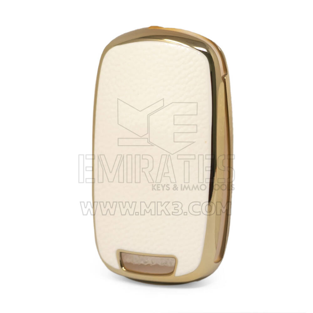 Funda de cuero Nano Gold Baojun Flip Key 3B Blanco BJ-B13J | MK3