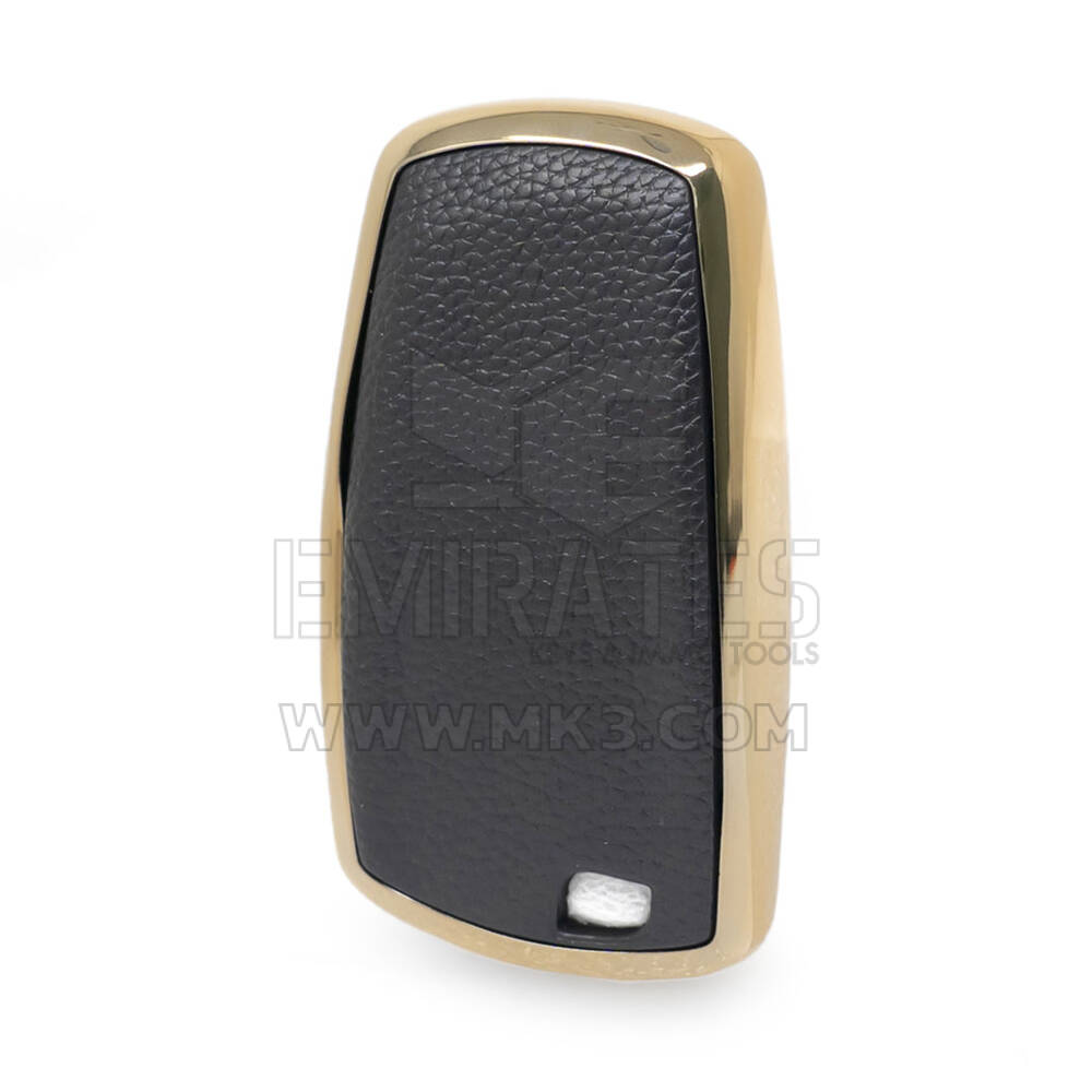 Capa de couro nano dourada BMW Remote Key 4B preta BMW-A13J4A | MK3