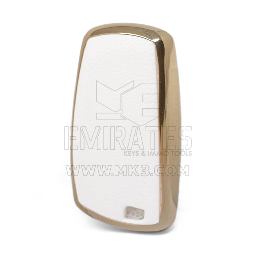 Housse en cuir Nano doré pour clé télécommande BMW 4B blanc BMW-A13J4A | MK3