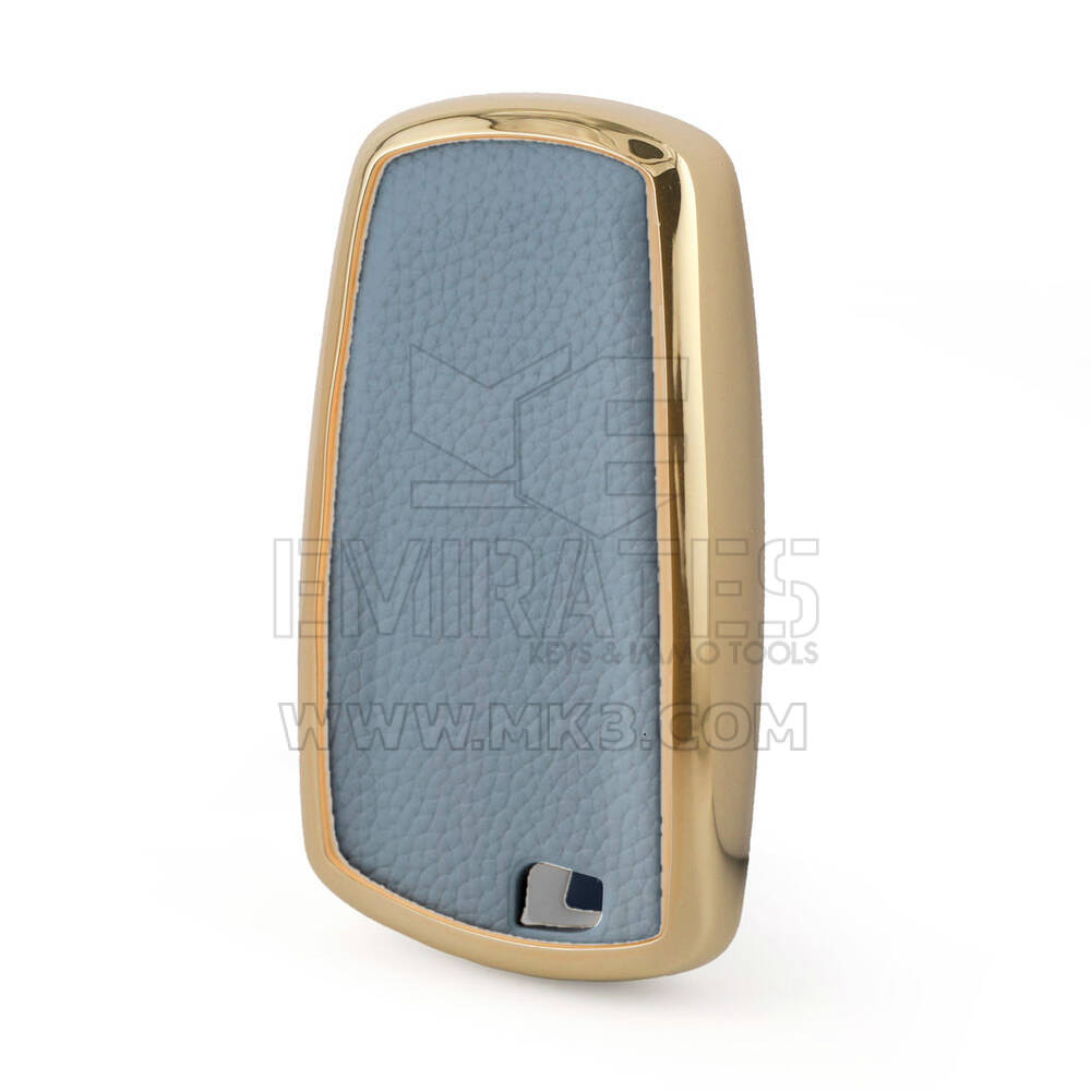 Capa de couro nano dourada BMW Remote Key 4B cinza BMW-A13J4A | MK3
