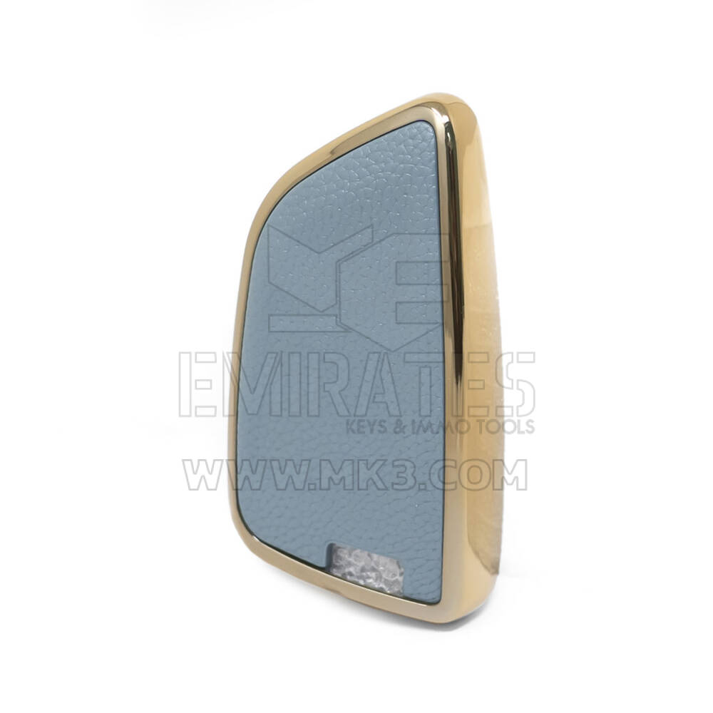 Capa de couro nano dourada BMW Remote Key 4B cinza BMW-B13J | MK3