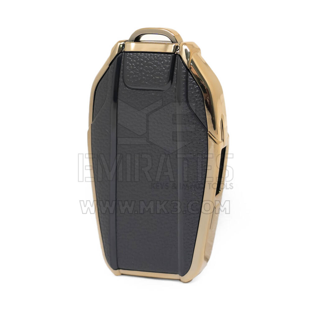 Nano Gold Leather Cover BMW Remote Key 3B Black BMW-D13J | MK3