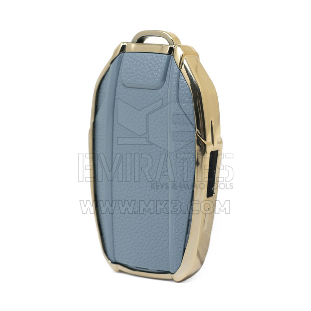 Capa de couro nano dourada BMW Remote Key 3B cinza BMW-D13J | MK3