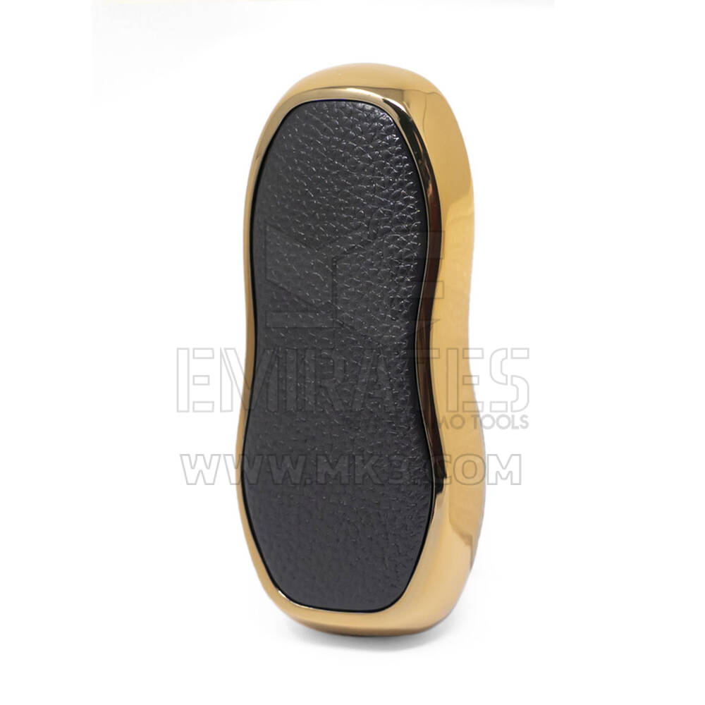 Nano Gold Leather Cover For Porsche Key 3B Black PSC-A13J | MK3
