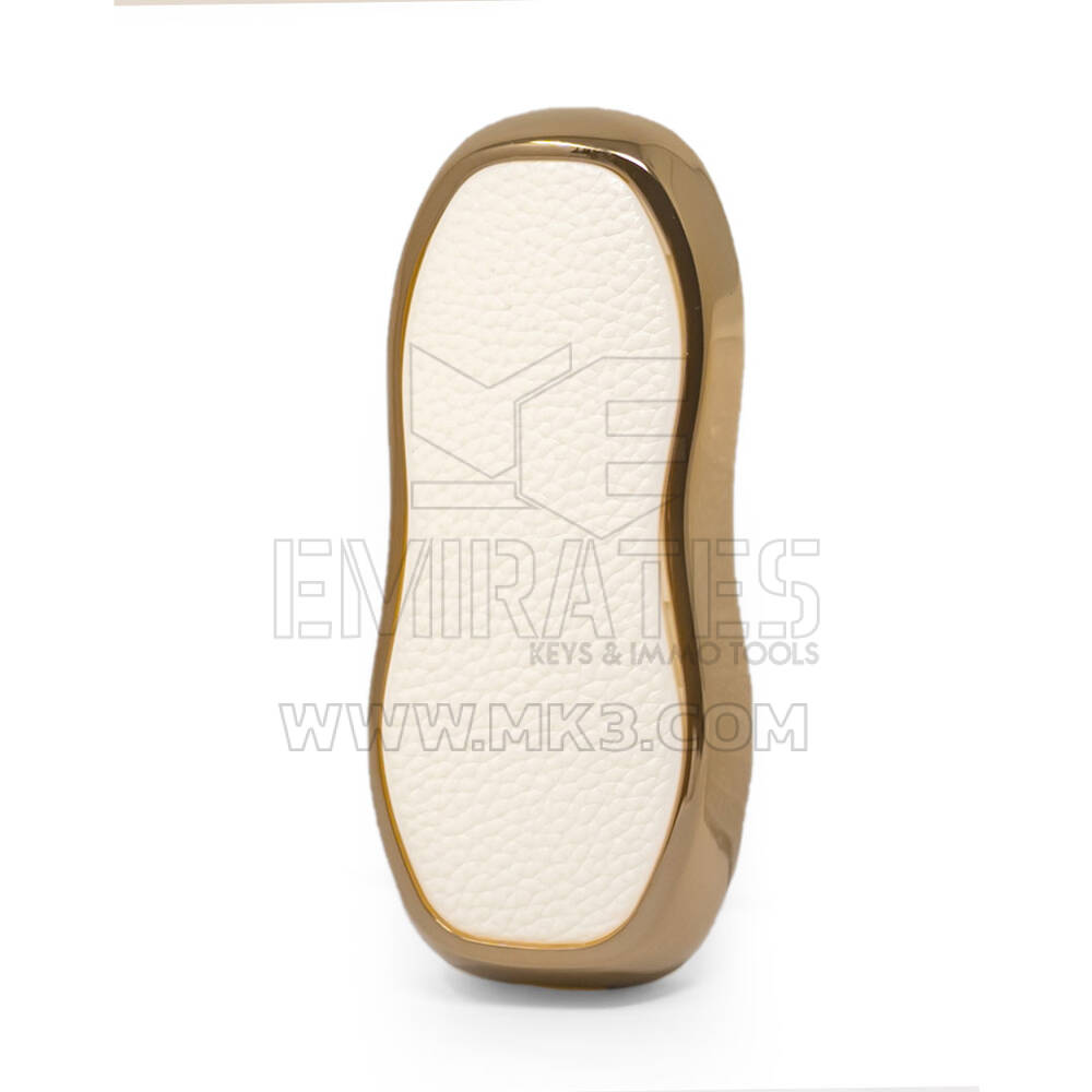 Capa de couro Nano Gold para Porsche Key 3B Branco PSC-A13J | MK3