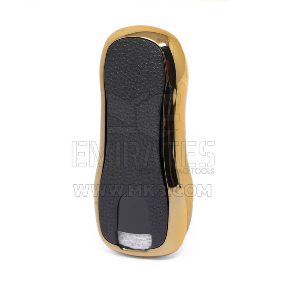 Nano Gold Leather Cover For Porsche Key 3B Black PSC-B13J | MK3