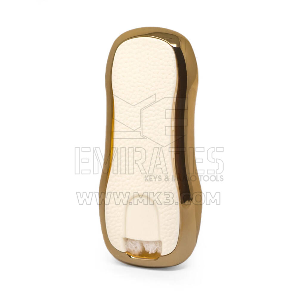 Nano Gold Leather Cover For Porsche Key 3B White PSC-B13J | MK3