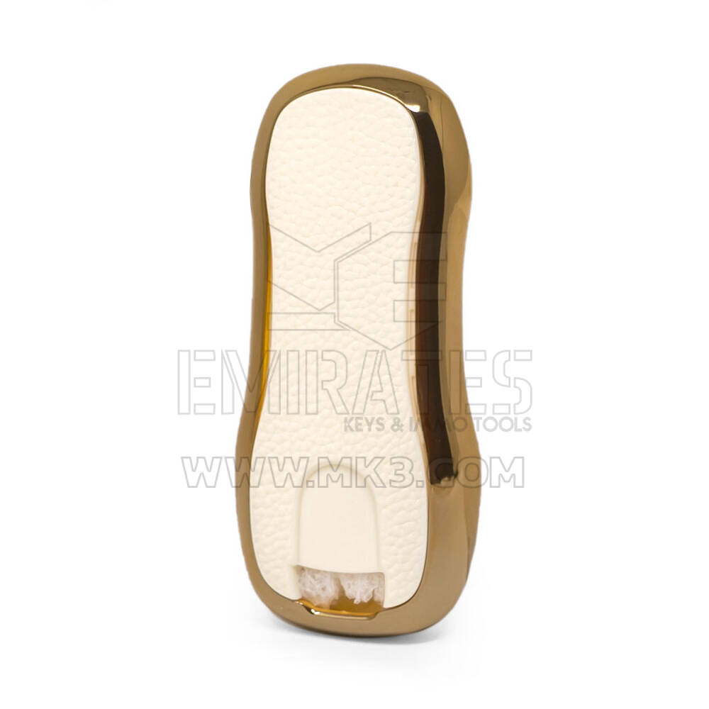 Capa de couro Nano Gold para Porsche Key 3B Branco PSC-B13J | MK3