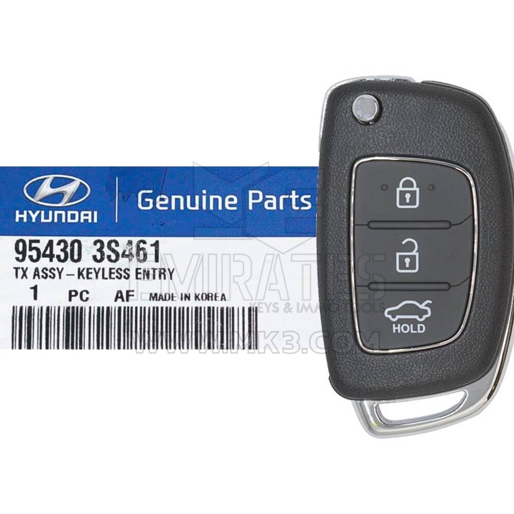 NUEVO Hyundai Tucson Elantra Sonata 2006-2014 Genuine Flip Remote Key 3 Botones 433MHz 95430-3S461 954303S461 / FCCID : OKA-865T | Claves de los Emiratos