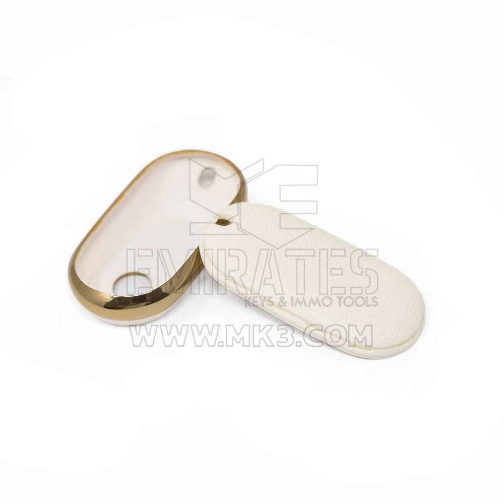 New Aftermarket Nano High Quality Gold Leather Cover For Mercedes Benz Remote Key 3 Buttons White Color Benz-C13J | Emirates Keys