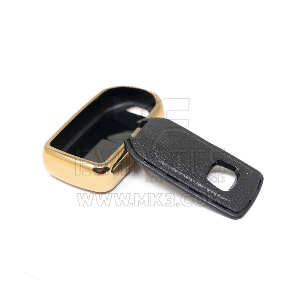 New Aftermarket Nano High Quality Gold Leather Cover For Honda Remote Key 3 Buttons Black Color HD-A13J3A | Emirates Keys