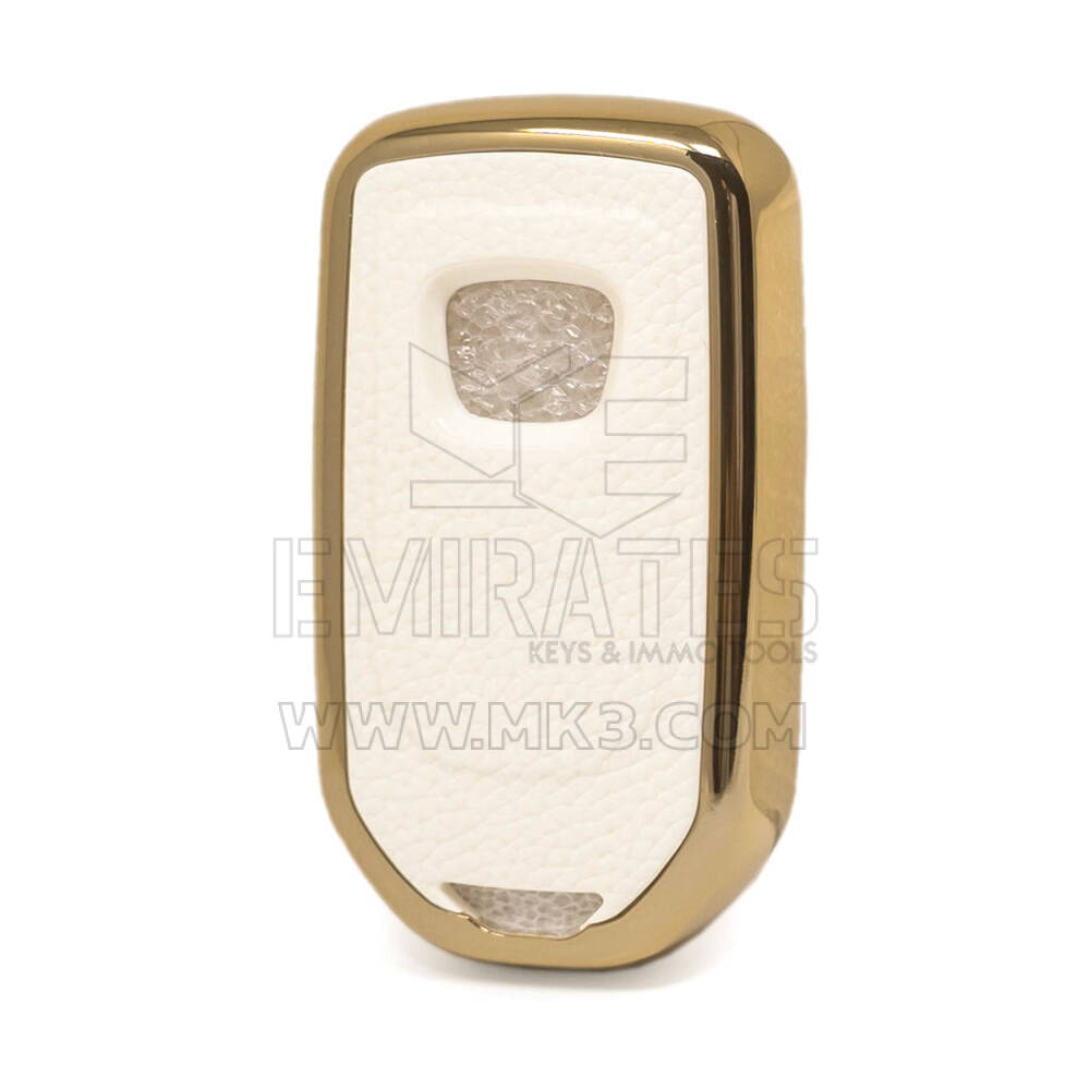 Nano Gold Leather Cover Honda Remote Key 3B White HD-A13J3A | MK3