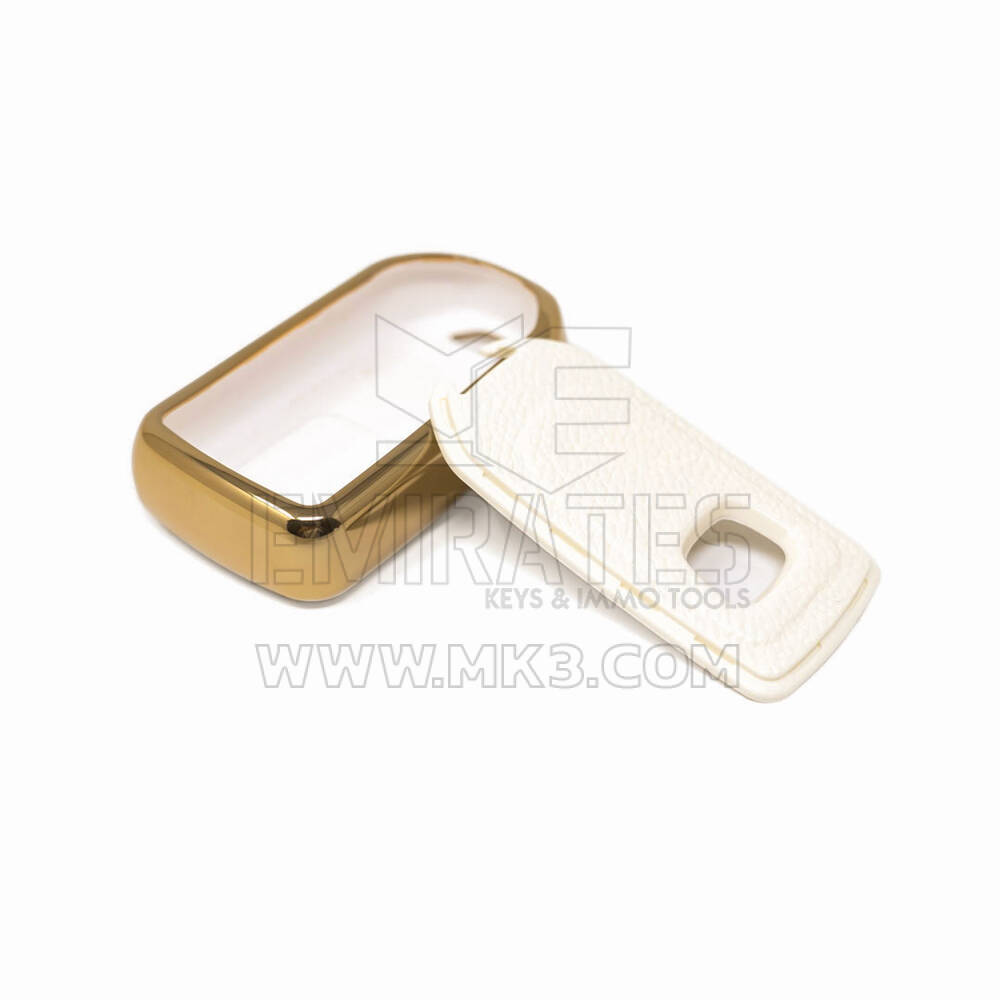 New Aftermarket Nano High Quality Gold Leather Cover For Honda Remote Key 3 Buttons White Color HD-A13J3A | Emirates Keys