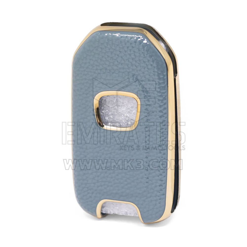 Nano Gold Leather Cover Honda Flip Key 2B Gray HD-B13J2 | MK3