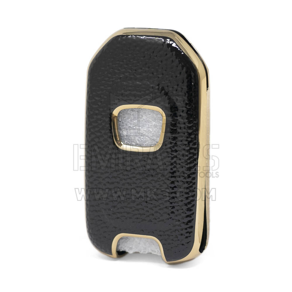 Funda de Cuero Nano Dorada Honda Flip Key 3B Negro HD-B13J3 | MK3