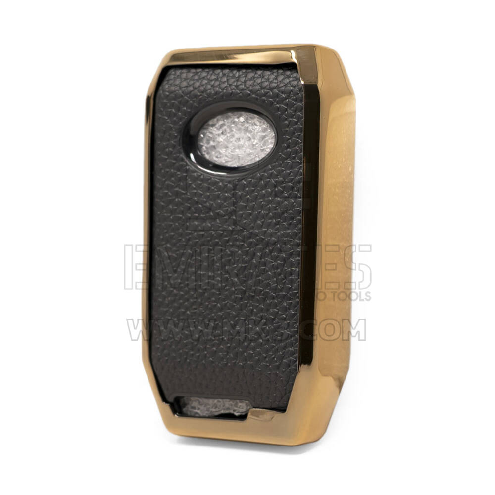 Кожаный чехол с нано-золотом BYD для дистанционного ключа 4B, черный BYD-C13J | МК3