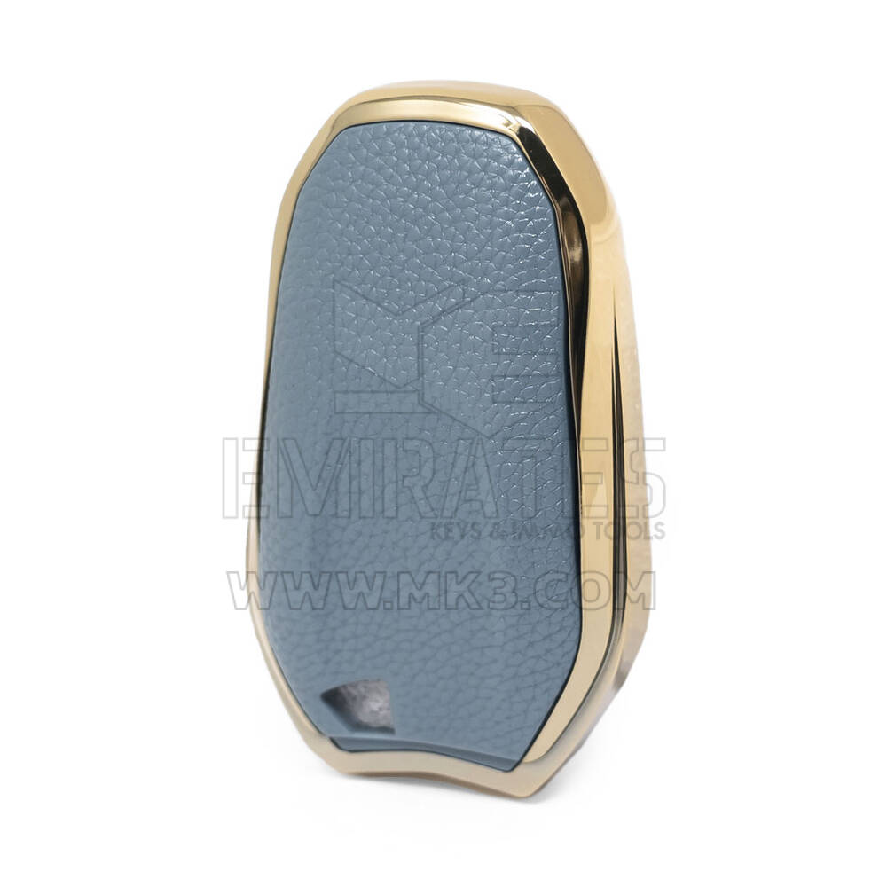 Nano Gold Leather Cover Peugeot Remote Key 3B Gray PG-A13J | MK3
