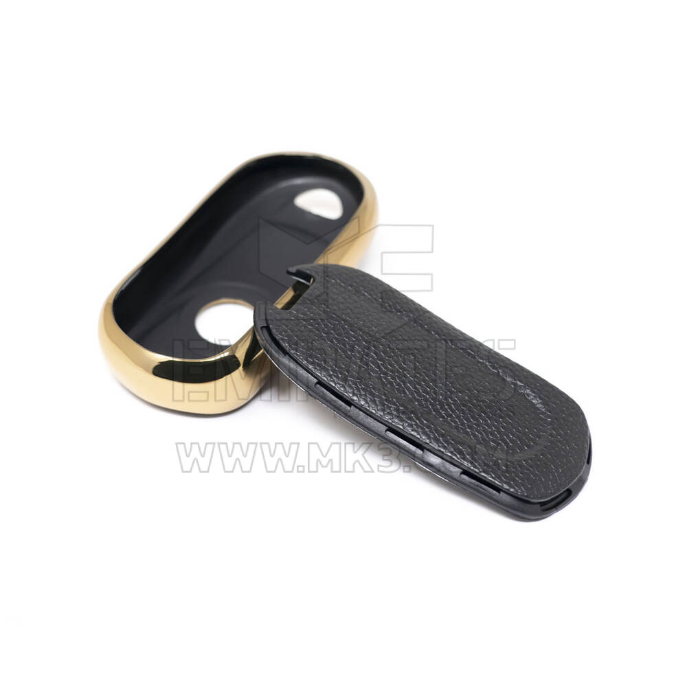 New Aftermarket Nano High Quality Gold Leather Cover For Buick Remote Key 3 Buttons Black Color BK-A13J4 | Emirates Keys