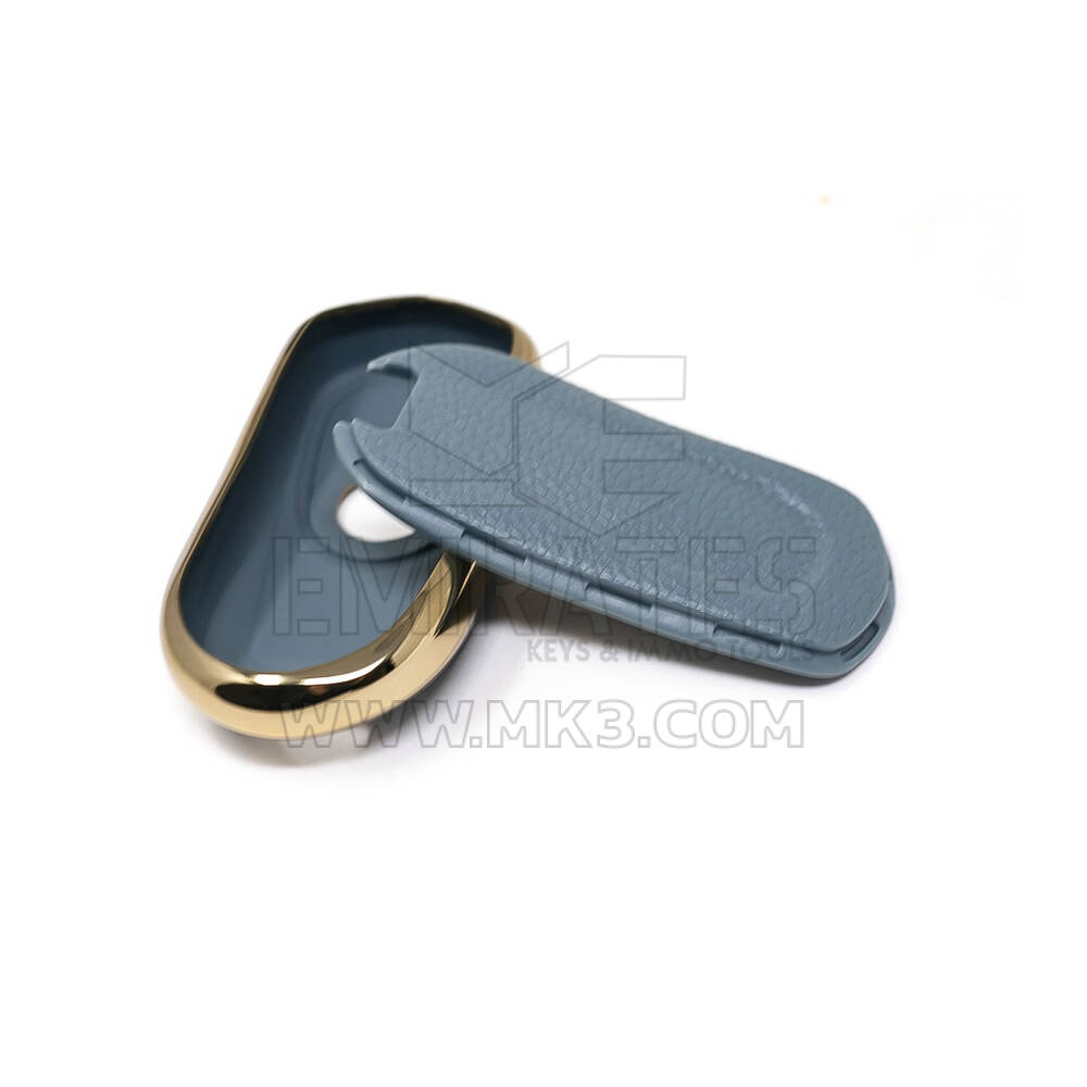 New Aftermarket Nano High Quality Gold Leather Cover For Buick Remote Key 5 Buttons Gray Color BK-A13J6 | Emirates Keys