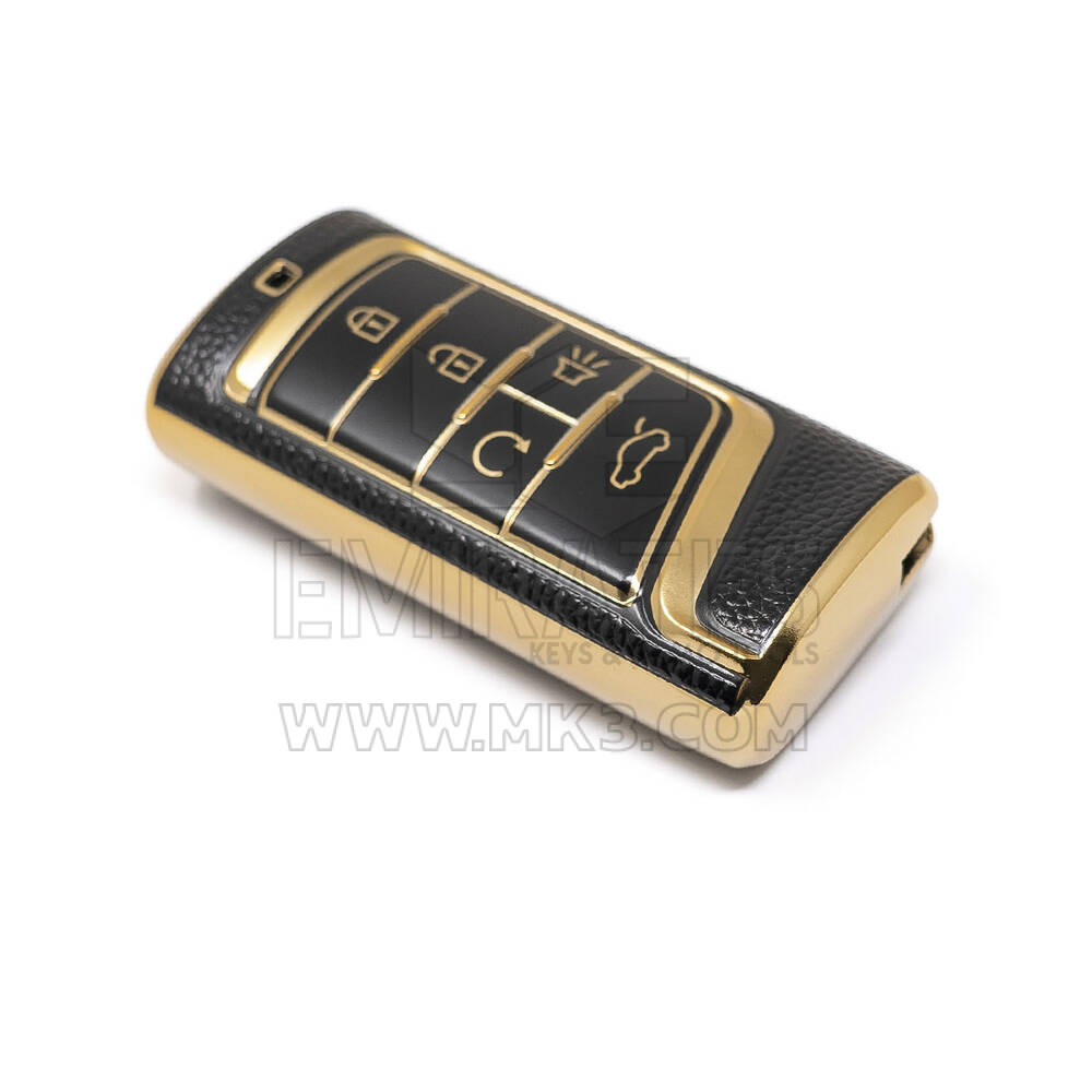 Nueva funda de cuero dorado de alta calidad Nano del mercado de accesorios para llave remota Trumpchi 5 botones Color negro CQ-A13J | Cayos de los Emiratos