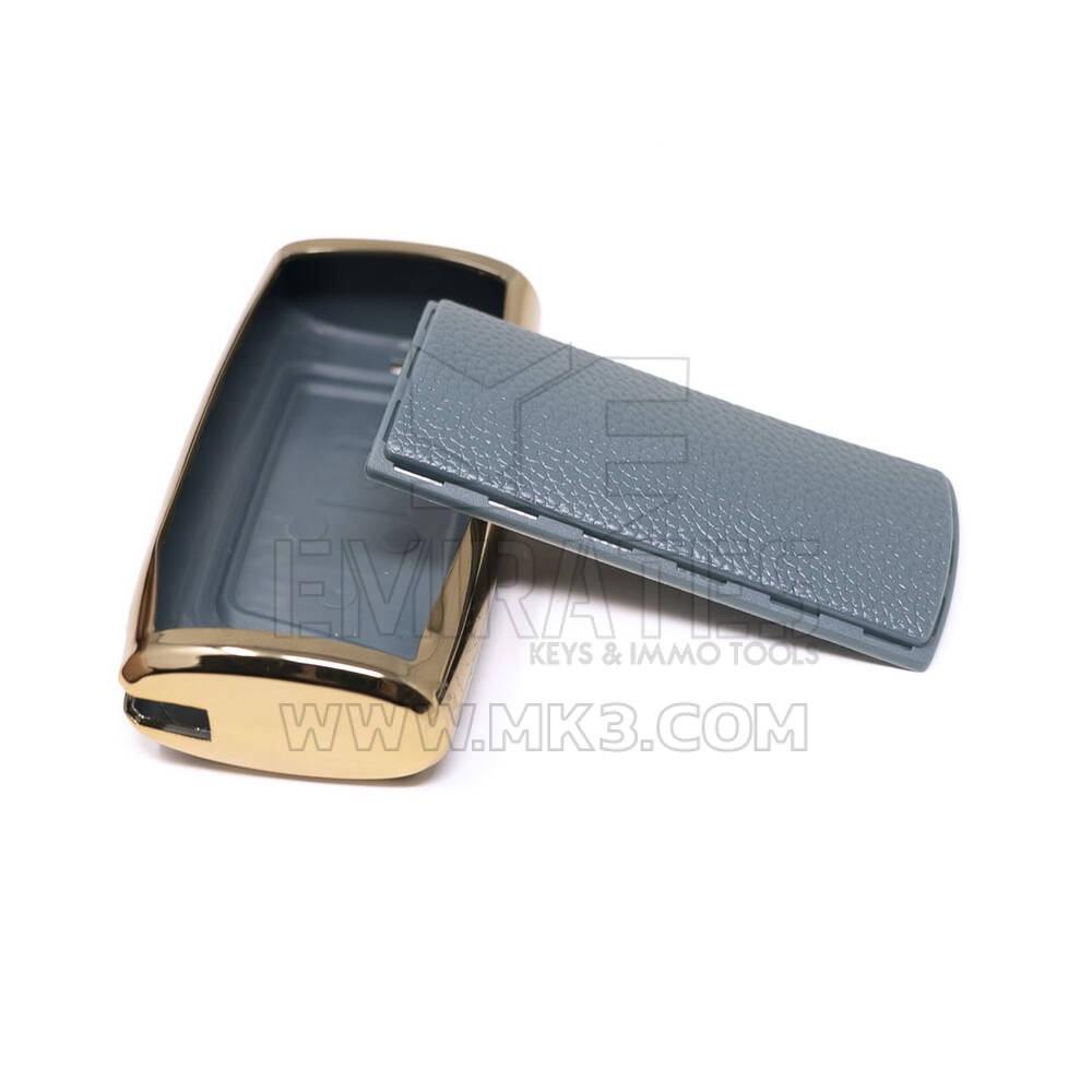 New Aftermarket Nano High Quality Gold Leather Cover For Trumpchi Remote Key 5 Buttons Gray Color CQ-A13J | Emirates Keys
