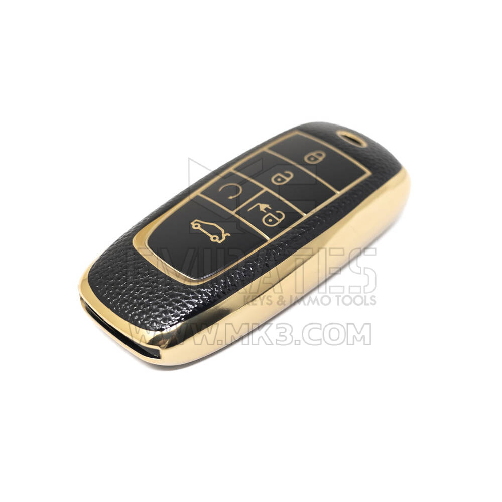 Nueva cubierta de cuero dorado de alta calidad Nano del mercado de accesorios para llave remota Trumpchi 5 botones Color negro CQ-B13J | Cayos de los Emiratos