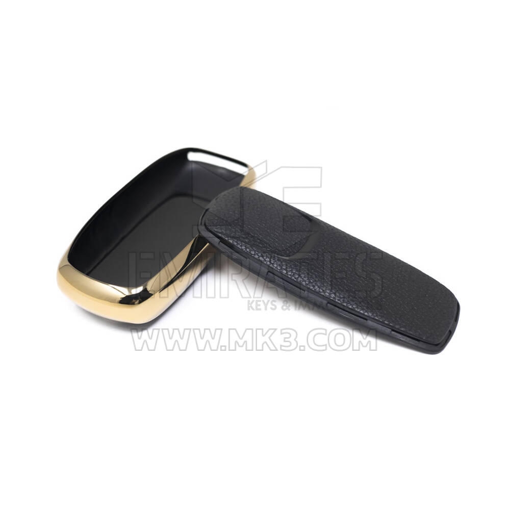 New Aftermarket Nano High Quality Gold Leather Cover For Trumpchi Remote Key 5 Buttons Black Color CQ-B13J | Emirates Keys