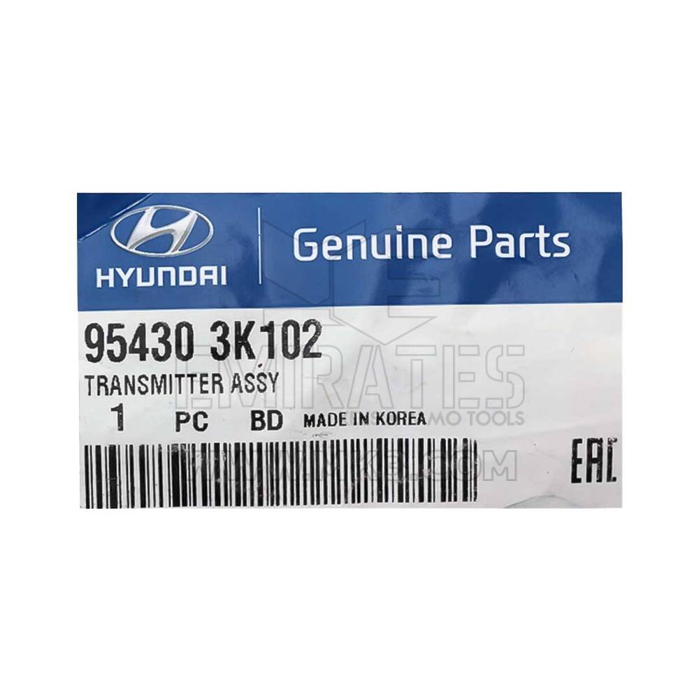 Yepyeni Hyundai Avante 2011 Hakiki/OEM Madalya Uzaktan 3 Düğme 427 MHz 95430-3K102 954303K102 | Emirates Anahtarları