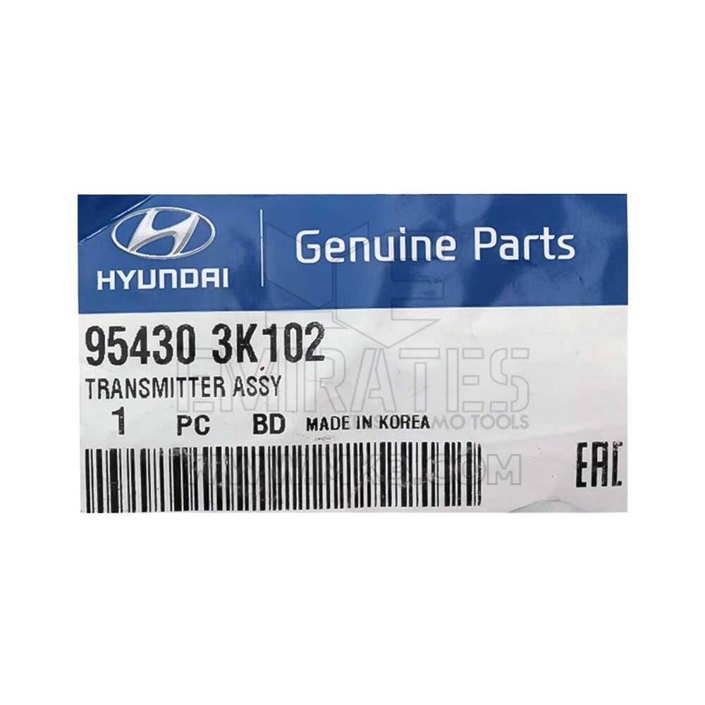 Télécommande Hyundai Avante 2011 authentique/OEM Medal 3 boutons 427 MHz 95430-3K102 954303K102 | Clés Emirates