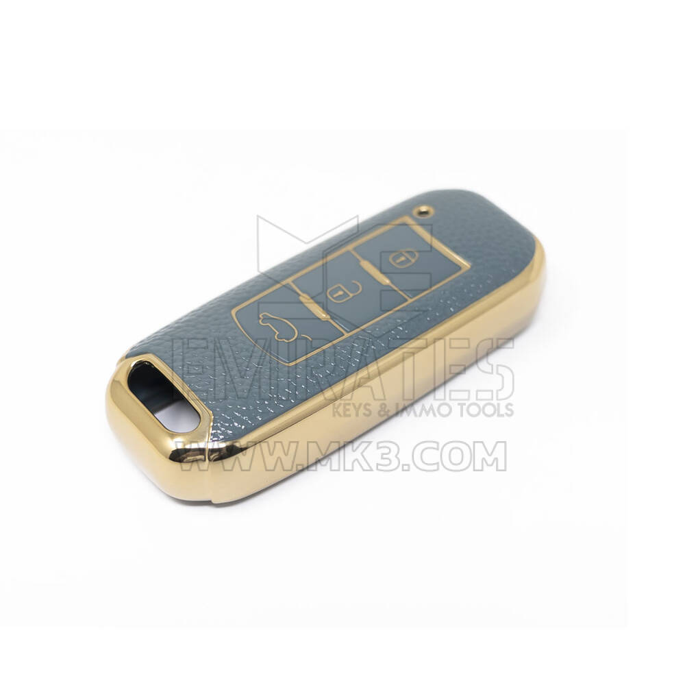Nueva funda de cuero dorado Nano de alta calidad para mando a distancia Trumpchi, 3 botones, Color gris, CQ-C13J | Cayos de los Emiratos
