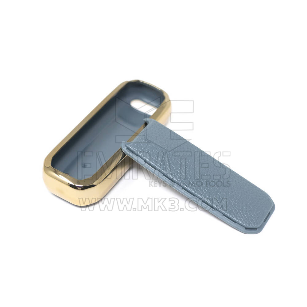 New Aftermarket Nano High Quality Gold Leather Cover For Trumpchi Remote Key 3 Buttons Gray Color CQ-C13J  | Emirates Keys