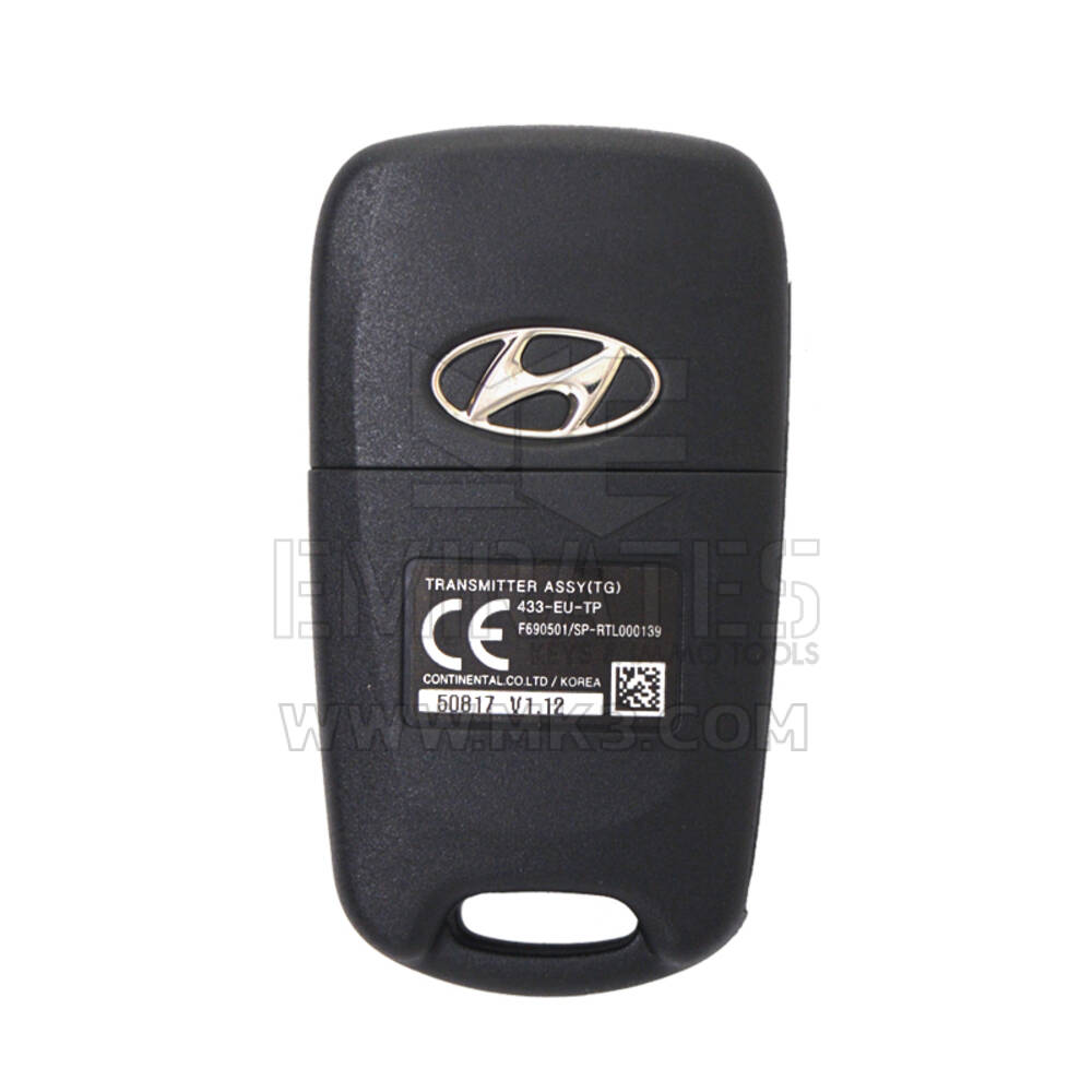 Hyundai Azera 2011 Flip Remote Key 433MHz 95430-3L600 | mk3