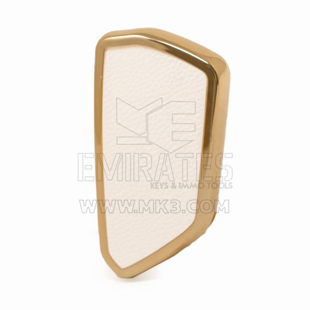 Nano Gold Leather Cover For VW Remote Key 3B White VW-G13J | MK3