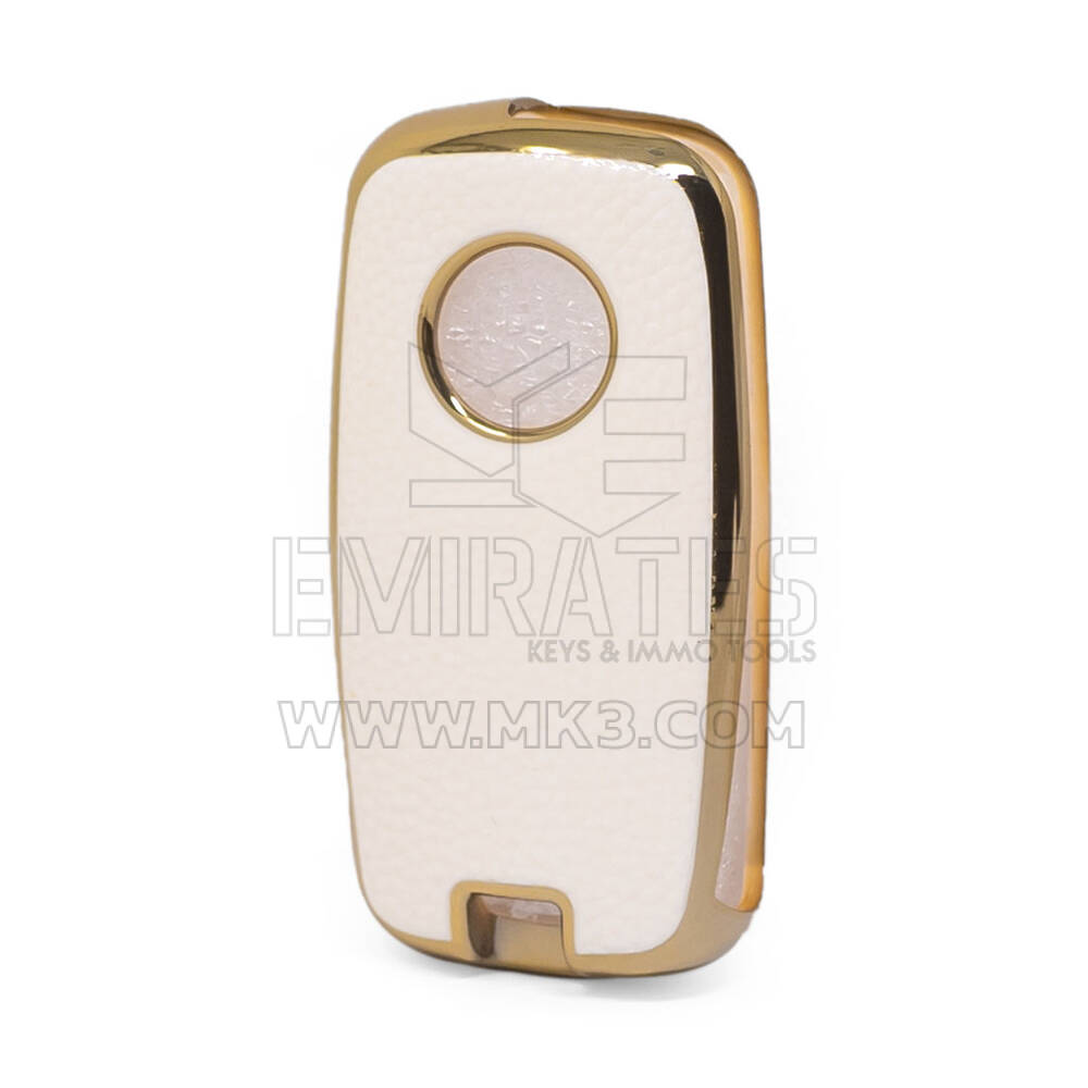 Funda de cuero Nano Gold para Dongfeng Flip Key 3B blanco DF-A13J | MK3