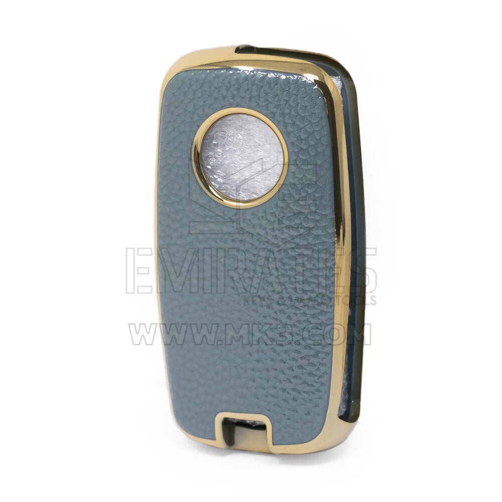 Funda de cuero Nano Gold para Dongfeng Flip Key 3B gris DF-A13J | MK3