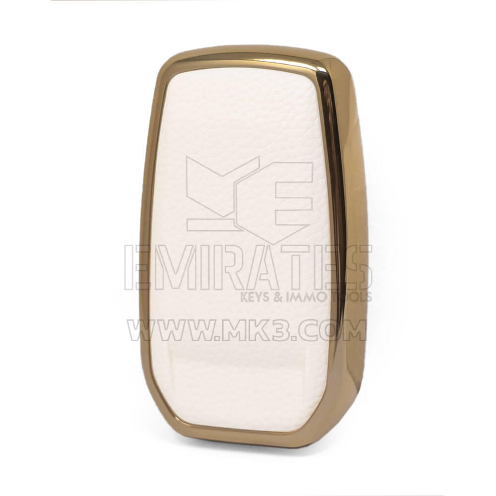 Nano Gold Leather Cover For Toyota Key 2B White TYT-A13J2H | MK3