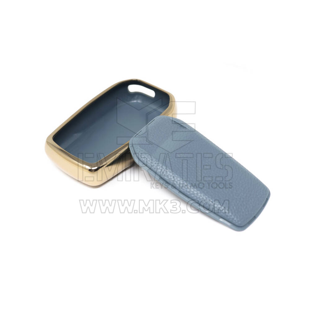 New Aftermarket Nano High Quality Gold Leather Cover For Toyota Remote Key 2 Buttons Gray Color TYT-A13J2H | Emirates Keys