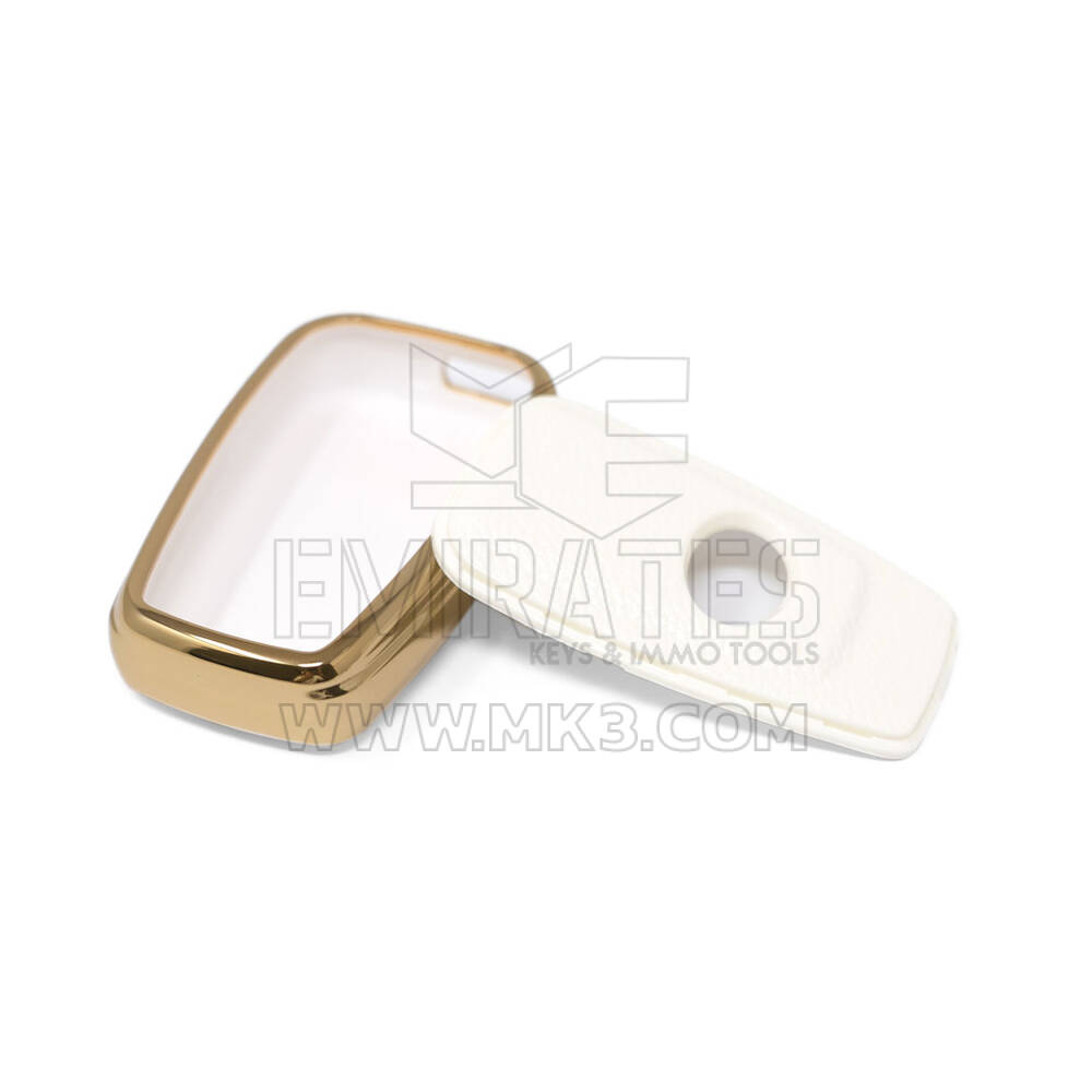 New Aftermarket Nano High Quality Gold Leather Cover For Toyota Remote Key 2 Buttons White Color TYT-B13J2 | Emirates Keys