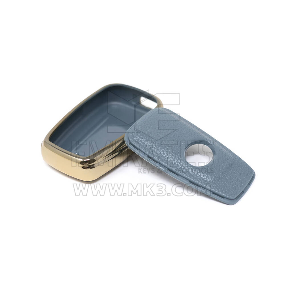 New Aftermarket Nano High Quality Gold Leather Cover For Toyota Remote Key 2 Buttons Gray Color TYT-B13J2 | Emirates Keys