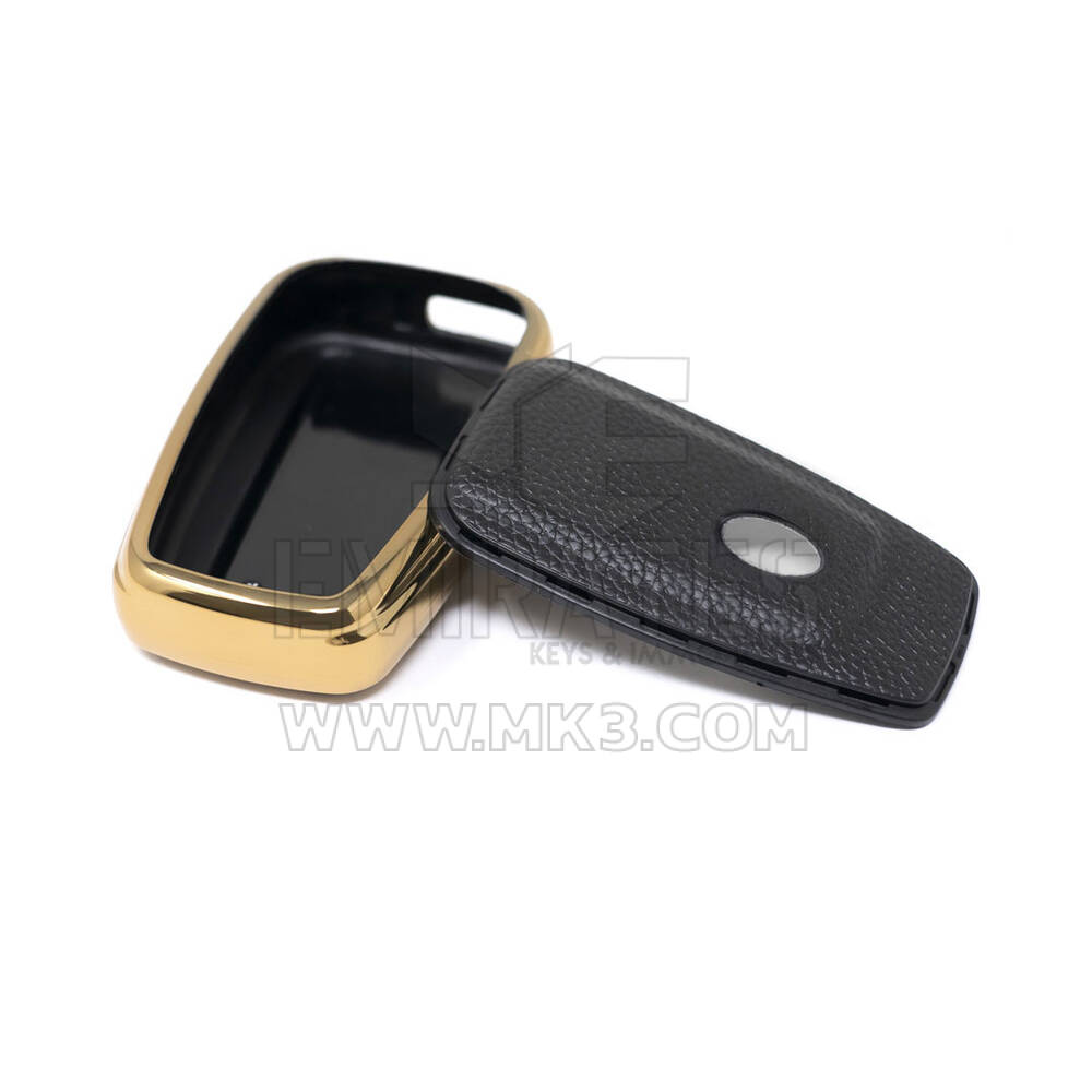 New Aftermarket Nano High Quality Gold Leather Cover For Toyota Remote Key 3 Buttons Black Color TYT-B13J3B | Emirates Keys